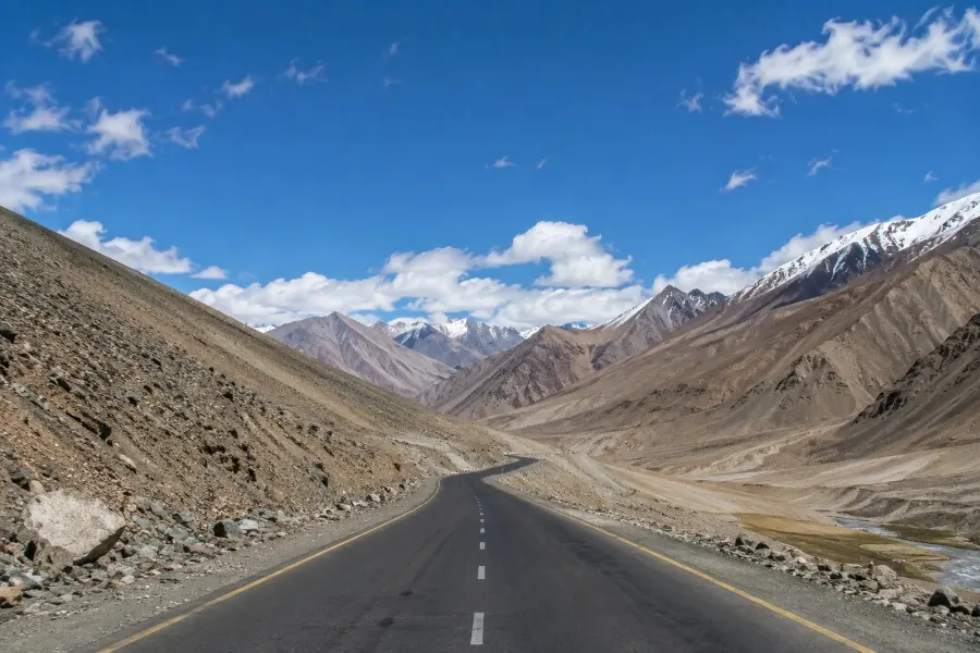 Mountain pass road in Ladakh
