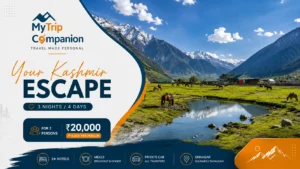 Kashmir tour package for 2 at ₹20,000 covering Srinagar, Gulmarg and Pahalgam for 3 nights and 4 days